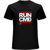 YELIYA Run CMD Винтажная футболка с коротким рукавом Смешной топ Черный