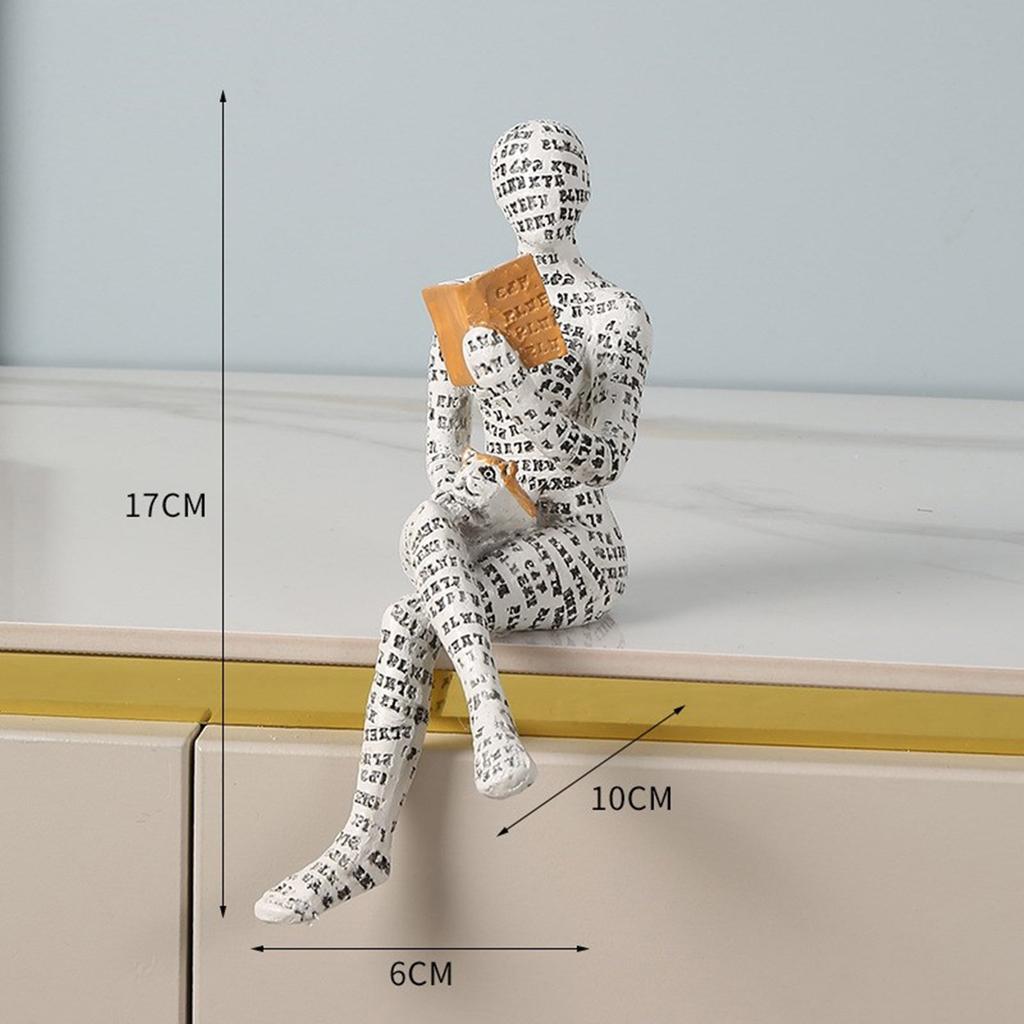 Reading Woman Figurine Ladies Reading Shelf Decor Innovative Lady Molding Bookshelf Ornaments