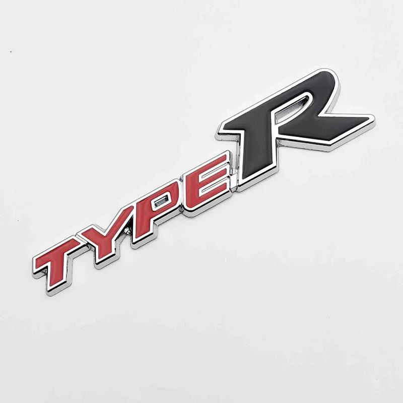 COT1 3D Metal Type S Logo Type R Emblem Letters Car Trunk Badge For Honda Accord Civic FK2 FN2 EP3 Type S R Sticker Accessories