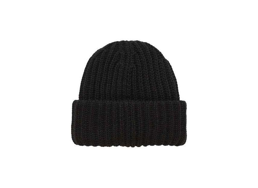 Supreme Classic Logo Chunky Ribbed Beanie Black