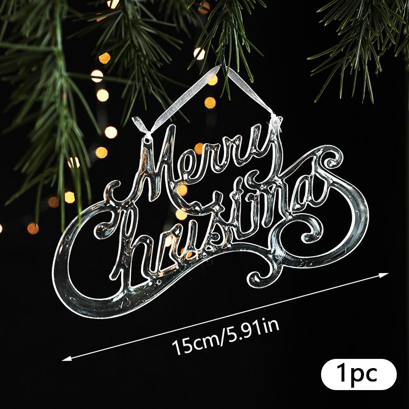 Рождественское креативное украшение Рождественская елка Подвеска для рождественской вечеринки Подвесные прозрачные акриловые аксессуары