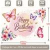 Birthday Greeting Party Banner, Polyester Backdrop for Home Room Wall Decor and Photo Props