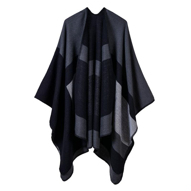 Ladies Jacquard Silver Silk Shawl Autumn and Winter Scarf Extended Thickened Cloak