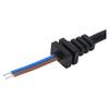 3C Certified Pure Copper Two-Core Flat Wire Power Cord, National Standard Two-Pin, Stripped and Tinned Tail, 0.75mm²