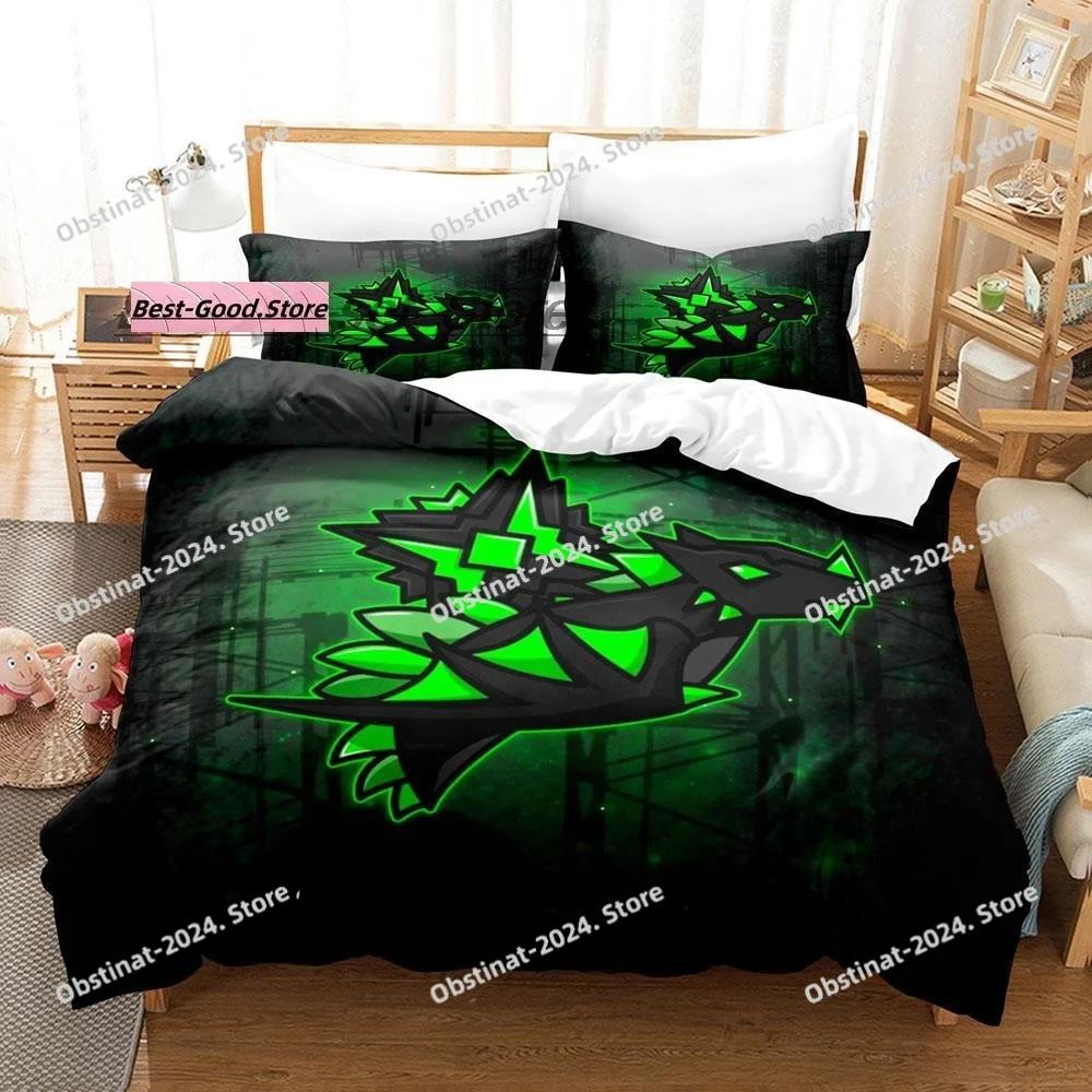 Комплект постельного белья Hip Hop Angry Geometry Dash Single Twin Full Queen King Size, комплект постельного белья Game Bedroom Duvetcover Sets Anime Bed