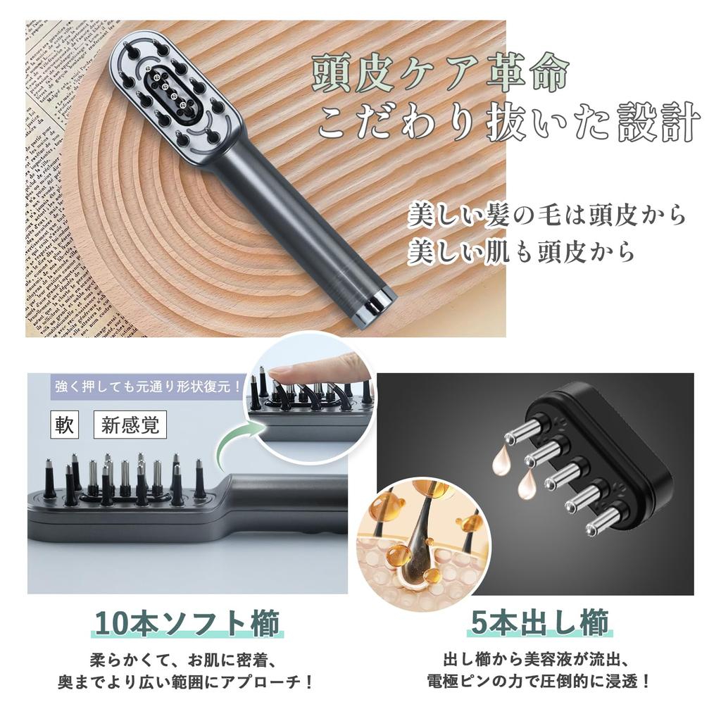 Kiboer Electric Brush Facial Beauty Device Electric Scalp Brush Scalp Care Face Care Single Use EMS RF EP Micro Current Light Beauty Lotion Box