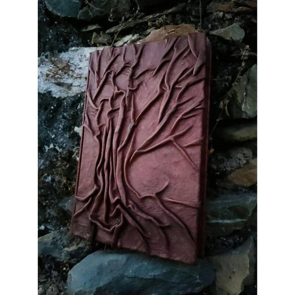 Tree Of Life Leather Journal, Crushed By Hand, Large Journal With Sketch Papers, Tree, Leather, Tree Of Life,Gift, Nature,Diary