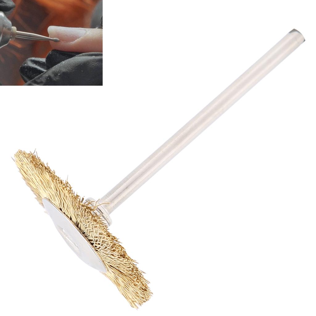 Т-образная щетка для чистки насадок для маникюрного аппарата, латунная проволока, чистящая щетка для шлифовальных головок, инструмент для маникюра