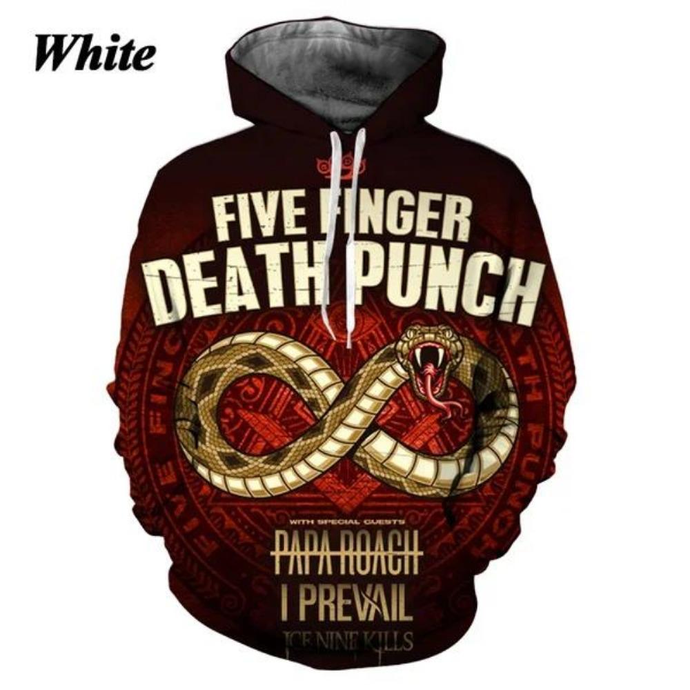 Men's And Women's Five Finger Death Punch Hoodies 3D Printing Casual Autumn Winter Sweatshirts Hip-hop Rock Hoodie