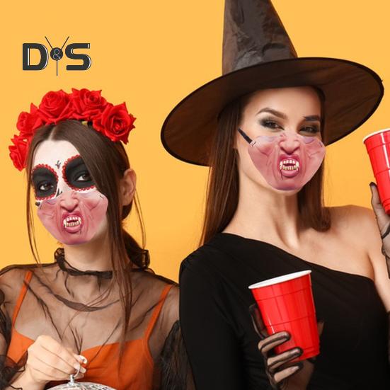 Маска на Хэллоуин из латекса, забавная маска на пол-лица, дышащая, реалистичная, ужасная маска для костюмированной вечеринки, косплей