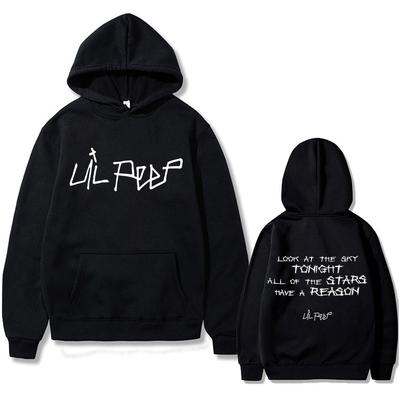 Рэпер Lil Peep Посмотри на небо сегодня вечером У всех звезд есть причина Худи Мужские Женские Хип-хоп Мода Поп-музыка Толстовки