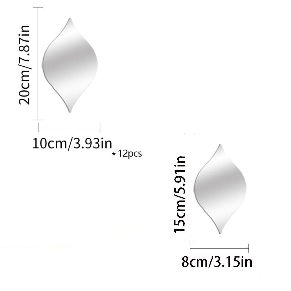 12 шт./компл. наклейки на стену в форме капли воды, акриловые наклейки на вход, 3D-линзы для ванной комнаты