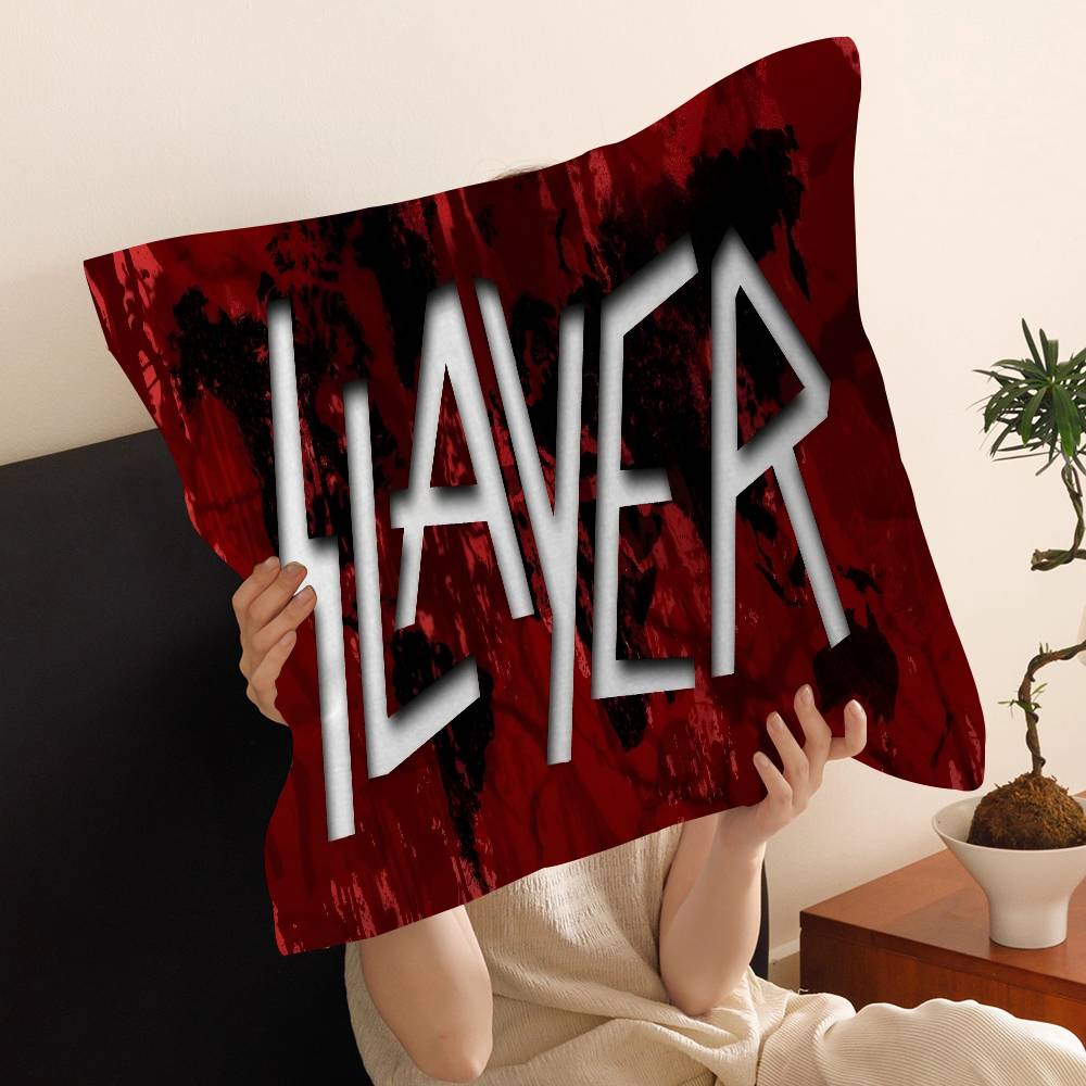 S-Slayer H-Heavy M-Metal Группа Подушка Подарки Домашний Офис Мебель Спальня Диван Автомобильная Подушка Чехол 45x45см