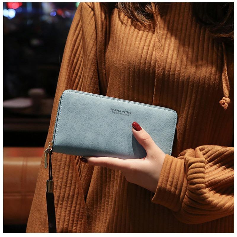 Женские кошельки Винтажный кошелек на длинной молнии с ручкой - Клатч Кошелек для монет Держатель для карт