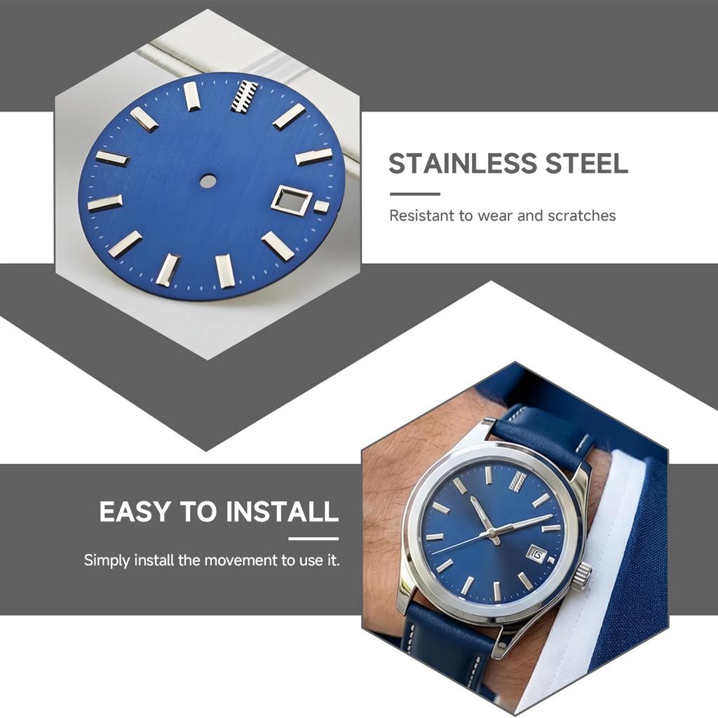 Для корпуса часов NH35 Браслет для часов Корпус 40 мм Циферблат 32,5 мм Аксессуары для DIY Инструмент Подходит для механизма NH35/ NH36