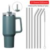 1Pcs Drinking Cup Straw Silver Replacement Straw for Stanley 30oz 40oz Tyeso Cup