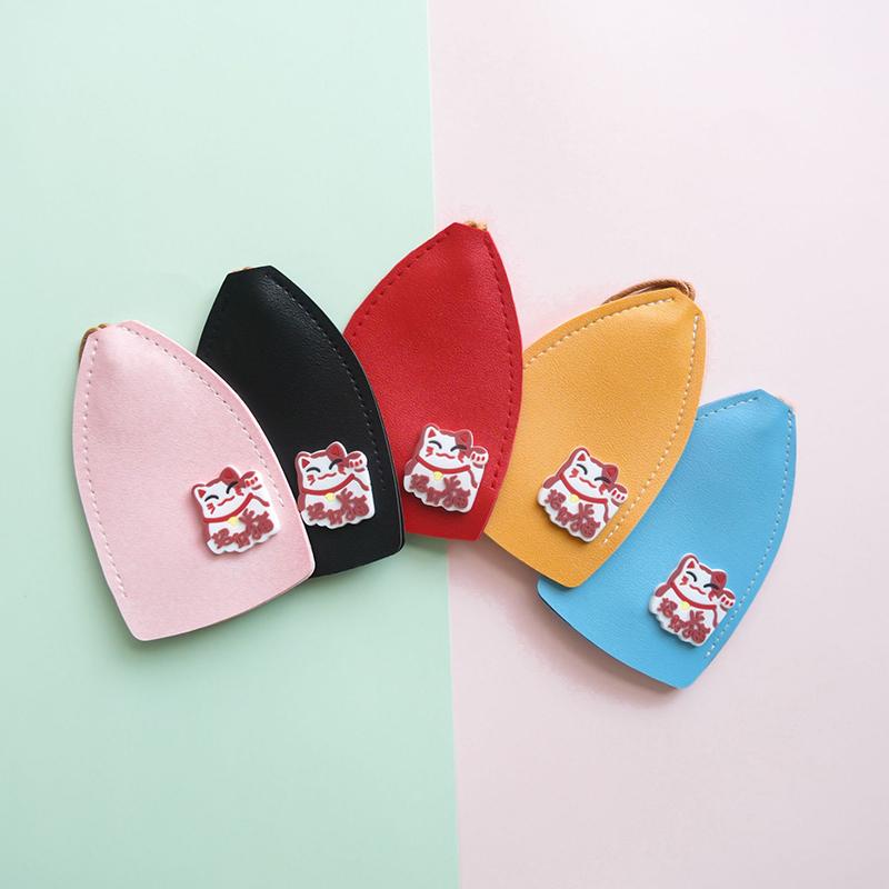 1 шт. Милый выдвижной держатель для ключей из ПУ для ключей, Креативный чехол для ключей, Кожаный брелок, Кожаная сумка для ключей, Коробка для ключей от машины, Чехол