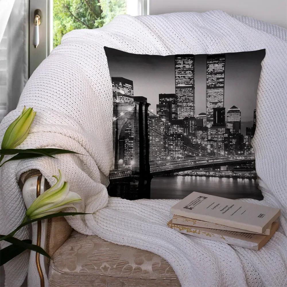 Домашний декор Нью-Йорк Ночь Наволочки Подушка Отель Автокресло Спинка Диван