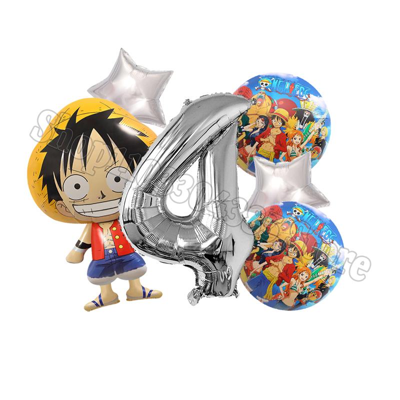 One Pieces Digit 1-10 Balloons Boys Anime Luffy Birthday Decoration Baby Shower Gender Reveal Party Supplies Kids Gift Hot Sales