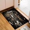 Custom Name Metal Music Band Collage Rug Game Carpet, Floor Mat for Bedroom Living Room Entryway Rug, Home Decor Idea Gift for Christmas birthday