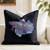 Red white fish Cushion Cover Summer Linen Pillow Case Organic Fabric Cushion Cover DoubleSided Print Sofa Home Decor