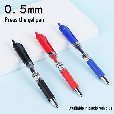 Гелевая ручка K35 Click 0,5 мм с шариковым наконечником для студентов и офиса - Черная, Красная, Синяя Ручка для подписи и заметок