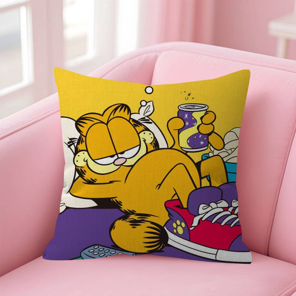 Cute Anime GGarfieldSs Cat Cushion Cover Pillowcase Upholstery Sofa Throw Pillow Home Decor Pillowcas