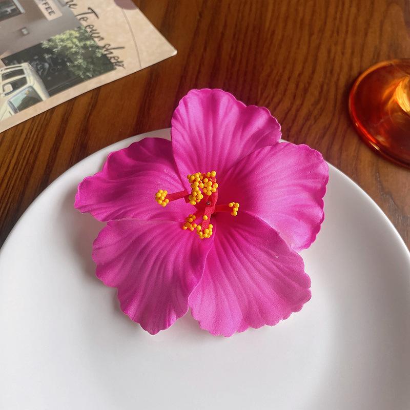 Гавайская красочная заколка для волос с цветком для женщин, девушек, романтическая богемная заколка для волос с цветком, заколки-уточки, аксессуары для волос