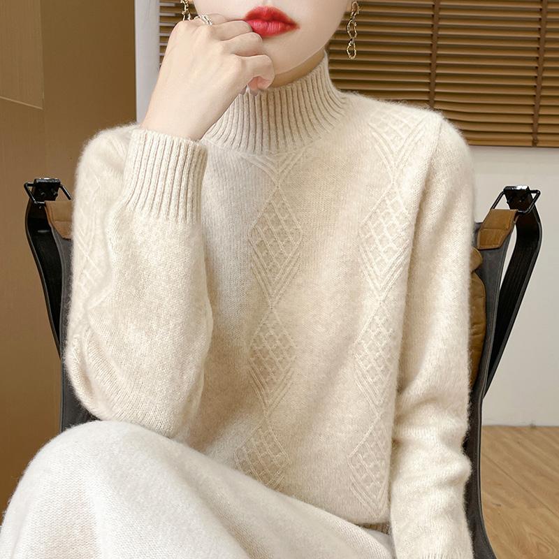Женский кашемировый свитер Qinghe кашемир 30% кашемир 70% шерсть осенне-зимний пуловер теплый и модный