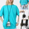 Mini Neck Wallet with Carabiner Hip Hop Style Change Backpack Shape Coin Schoolbag Storage Pouch Decoration Pendant