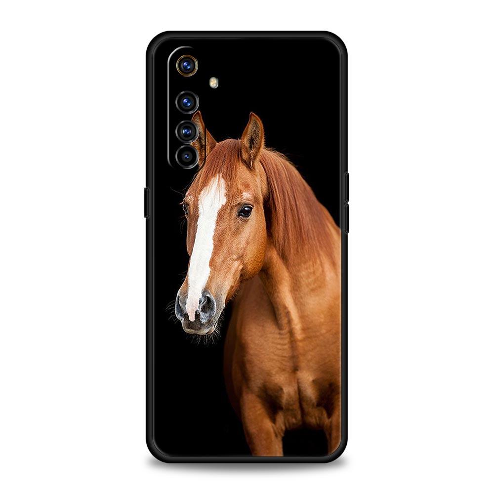Животное Лошадь Мягкий ТПУ Для Realme 13 12 11 10 9 Pro Plus GT3 GT2 C21 C25 C35 C53 C55 C67 Pro 5G Чехол для телефона Обложка Fundas Capas Сумка
