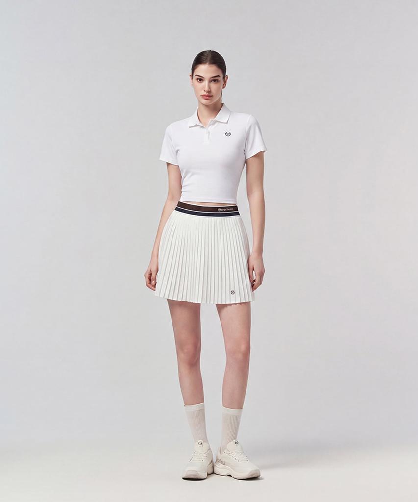 Юбка SERGIO TACCHINI W с цветной полосой, плиссированная, летящая (белый)