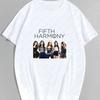 Fifth Harmony - Модная Поп-Музыка Оригинальная Уличная Одежда Короткий Рукав Унисекс и Женский Унисекс Универсальный Принт Хлопковая Футболка