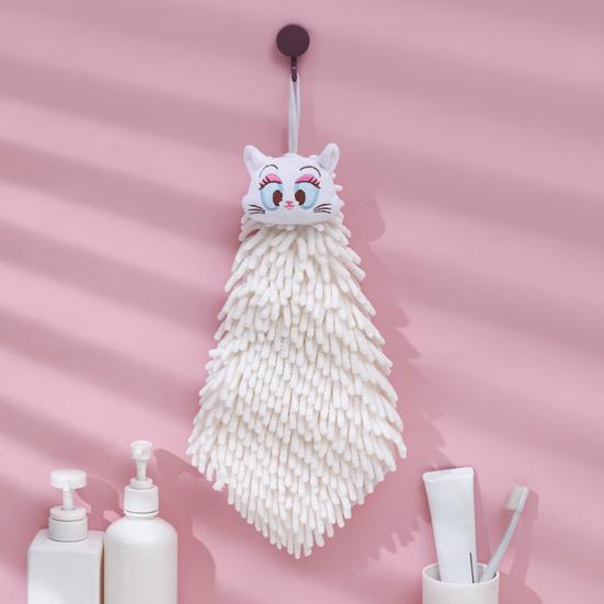 Прочное к разрыву шариковое полотенце с мультяшным водопоглощением, синельная подвесная петля, супер впитывающее полотенце для ванной комнаты, кухонные принадлежности