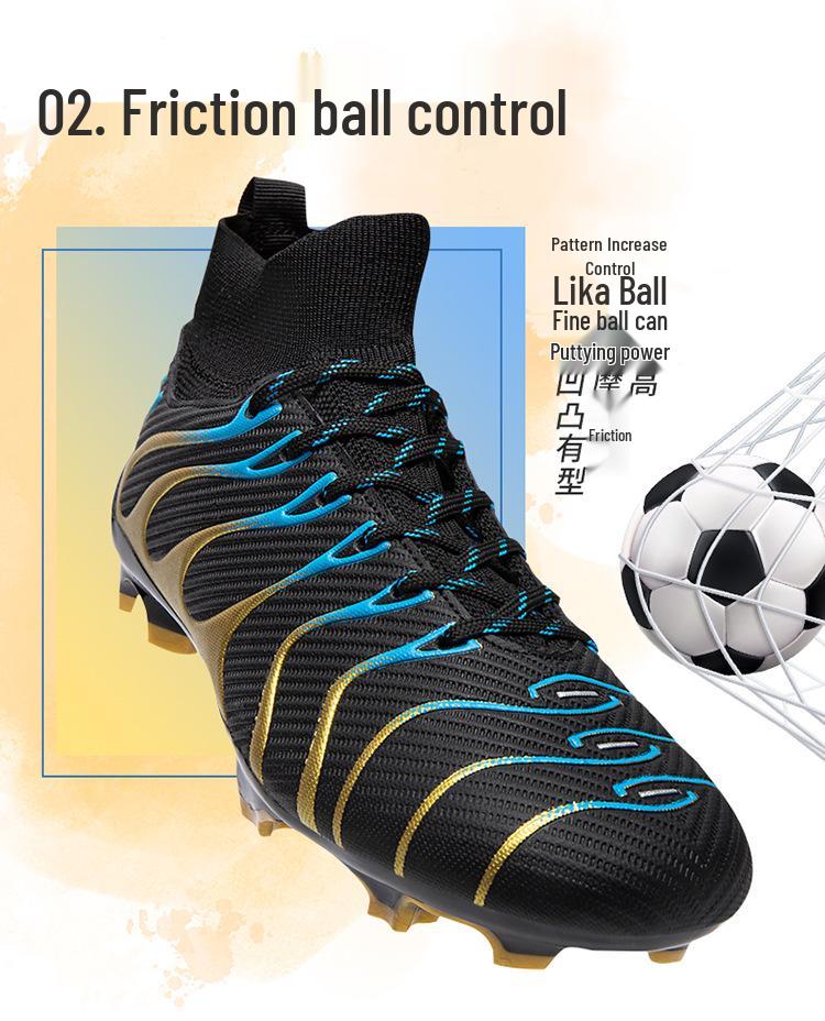 High-quality Anti-slip Breathable High-top Soccer Shoes for Adult Training & Competition