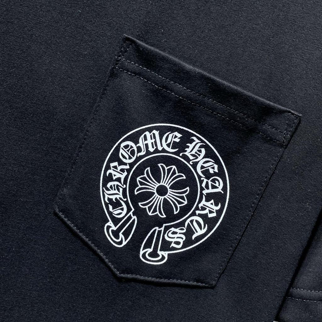 8555 CHROME HEARTS 2025 Лето Новая Высококачественный Хлопок Круглый Вырез Свободный Большой Размер Мужская и Женская Футболка Парная Футболка