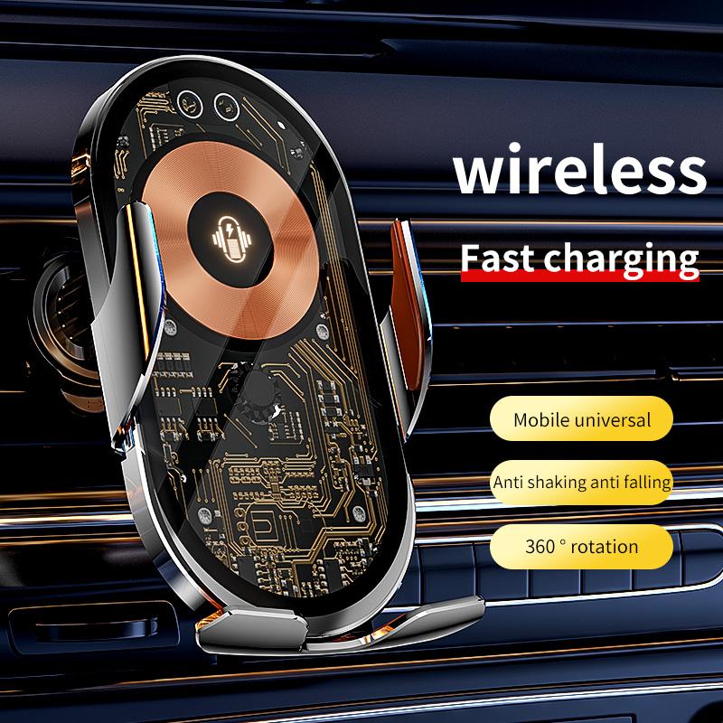 2024 M11 Magic Clip, прозрачный дизайн линий, автомобильный кронштейн с беспроводной зарядкой для мобильного телефона, открывающаяся и закрывающаяся навигационная стойка, автомобильные принадлежности