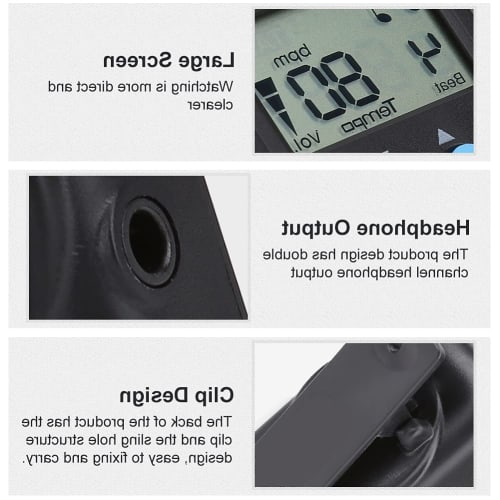 DOACT Mini Digital Beat and Tap Function M50 Tempo Metronome, Multi-Function Digital Metronome, Easy To Use, Ideal for Instrument Practice and Band Pe