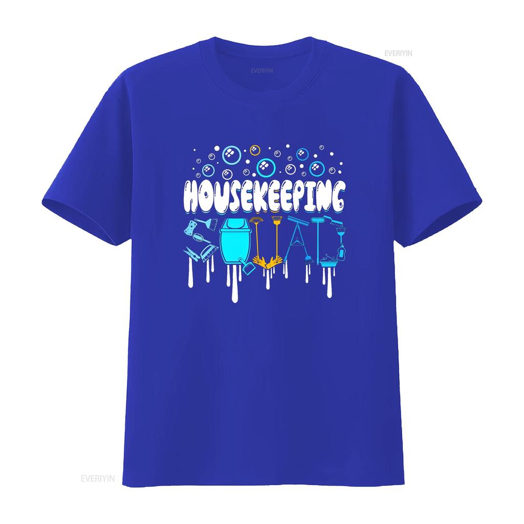 Housekeeping Squad Cleaner Cleaning Housekeeper T Shirt vintage Washed Stretched Stylish Unisex homme Soft designer clothes