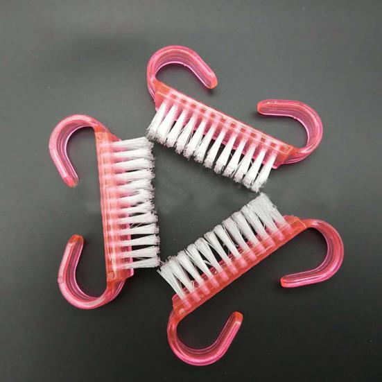 Nail Art Dust Cleaning Brush Scrubbing Manicure Pedicure Small Angle Clear Tools