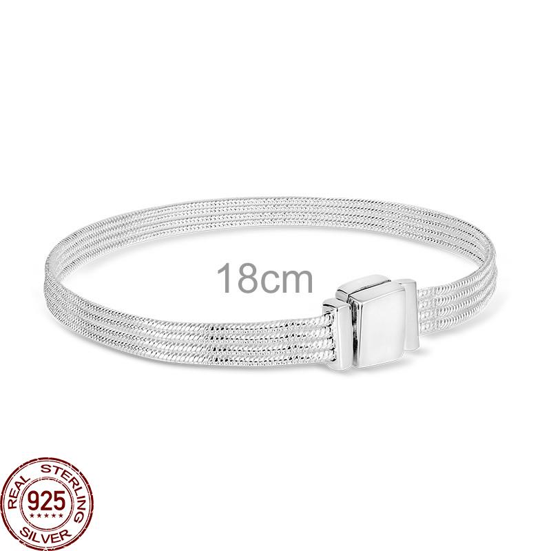 Женская цепочка-зажим из стерлингового серебра 925 пробы с сеткой, круглая подвеска в виде бабочки, подходит для оригинального браслета из сетки своими руками