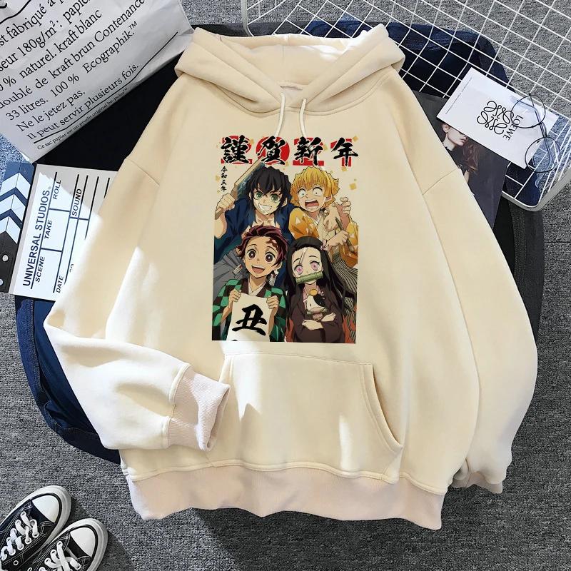 Манга Клинок, рассекающий демонов Толстовка Harajuku Японская анимация Каваи Свитшот Анимация Тандзиро Камадо Нэдзуко