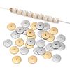 50pcs Gold Color Flat Round Spacer Bead 4-10mm Stainless Steel Separator Beads for Bracelet Necklace Jewelry Making Accessories