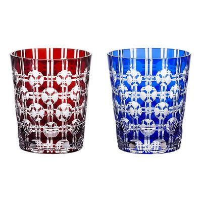 Пара стеклянных стаканов NARUMI Glassworks Eternity Rock, синие, красные, 250 куб. см, GW6057-2270