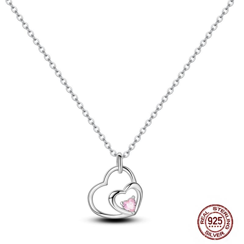 Copper Pendant Necklace Pink Heart Star Moon Firefly Plant Charm Basic Chain Necklaces Original Festival Jewelry For Women G