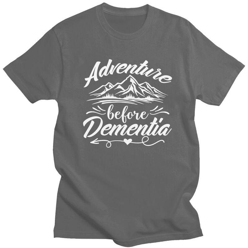 Мужская футболка 'Custom Adventure Before Dementia' с короткими рукавами, футболка для кемпинга в горах, свободный крой, 100% хлопок, подарок