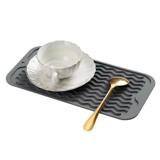 Сливной коврик Силиконовый, многоразовый, термостойкий, противоскользящий, легко чистится, герметичный, кухонная стойка, раковина, барная стойка, чашка для бутылки, коврик для сушки посуды