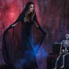 Костюм вампира-ведьмы на Хэллоуин, черное марлевое платье-плащ, костюм для косплея, одежда для выступлений на Хэллоуин