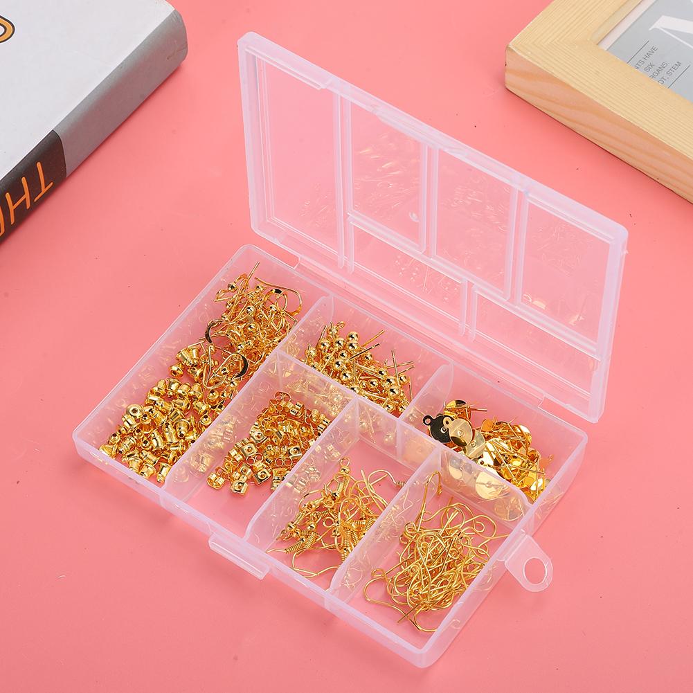 Набор для изготовления серег Круглые бусины Пуссеты Швензы Крючки для серег Набор ювелирной фурнитуры Золотой