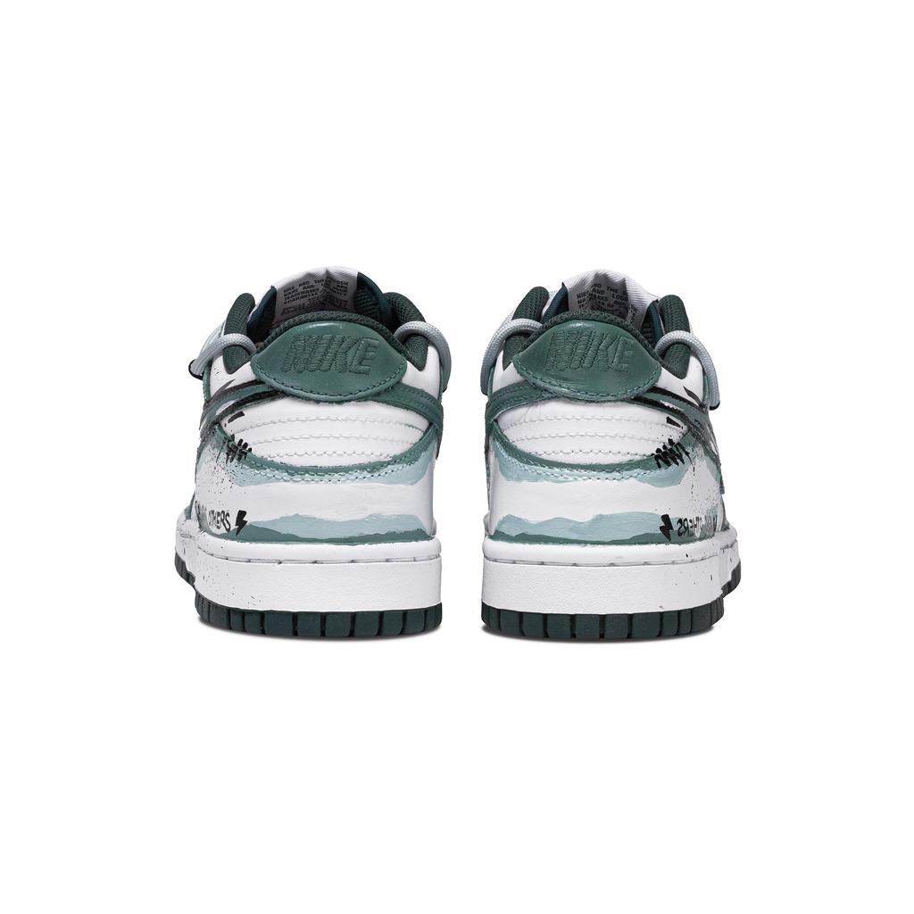Nike Кроссовки Dunk Starry Sea Вход Устойчивые к скольжению Баланс Легкие Низкие Скейтбордические Кроссовки Унисекс Зеленый DD1391-101(Команда1190-)